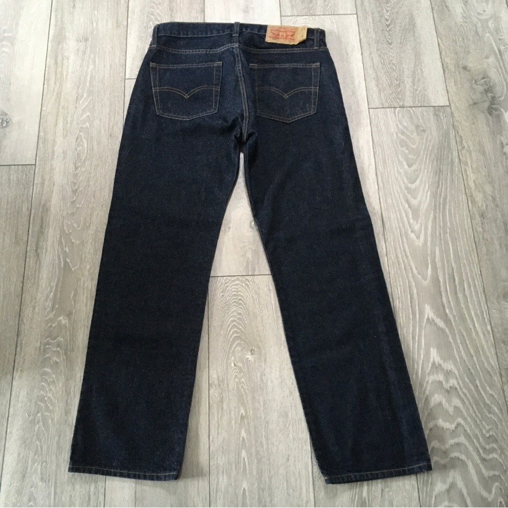Levis 501 Jeans W32 L30 Blue Straight Button Fly Denim - Picture 2 of 10